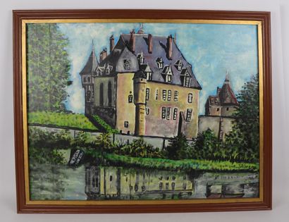 null J. RINEAU.

Chateau de Châtillon en Bazois.

Huile sur toile.

Signée en bas...
