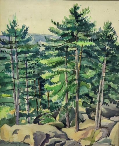 null Jean MONTCHOUGNY (1915-2008).

Les arbres.

Aquarelle, signée en bas à gauche...
