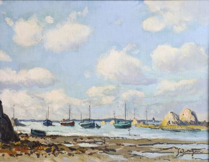 null Lucien SEEVAGEN (1887-1959).

Bateaux à la Corderie, île de Bréhat.

Huile sur...