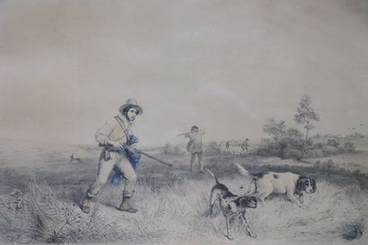 null François GRENIER (1793-1867).

Chasse en plaine, chasse au marais.

Deux gravures...