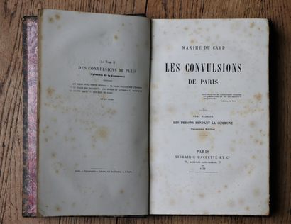 null DU CAMP (Maxime).

Les Convulsions de Paris.

Paris. Librairie Hachette et Cie...