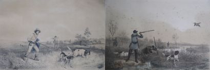 null François GRENIER (1793-1867).

Chasse en plaine, chasse au marais.

Deux gravures...