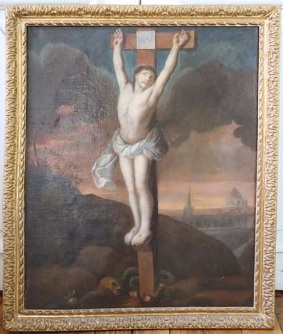 null Ecole française du XVIIIème siècle.

Christ en croix.

Huile sur toile.

H_64,5...