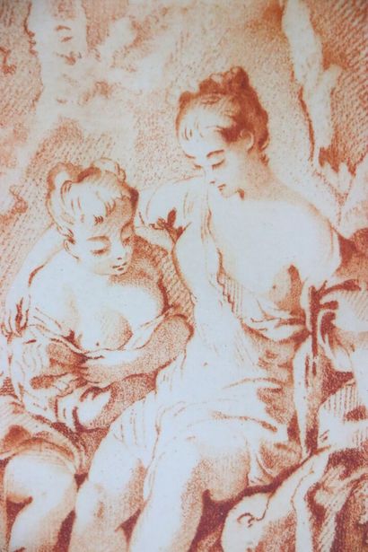 null François BOUCHER (1703-1770), gravé par Gilles DEMARTEAU (1722-1776).

Femme...