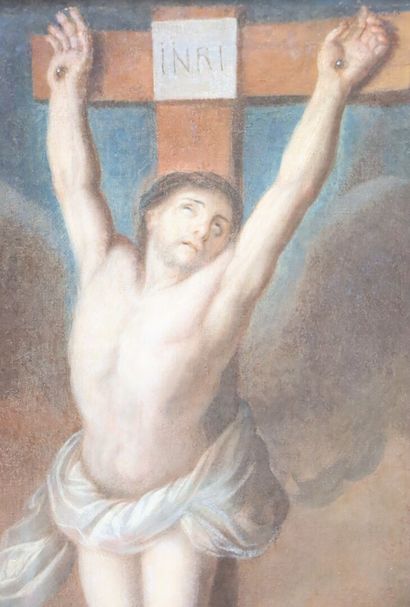 null Ecole française du XVIIIème siècle.

Christ en croix.

Huile sur toile.

H_64,5...