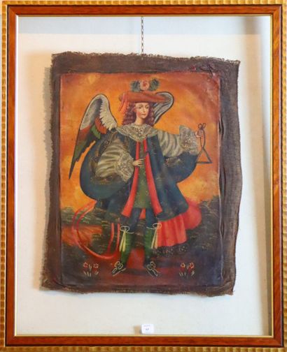 null Ecole de Cuzco, Mexique.

Suite de trois huiles sur toile figurant des anges...