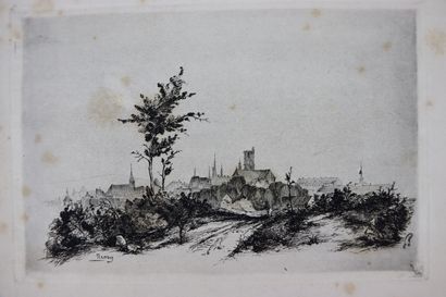 null François BARILLET (1849-1911).

Vue de Nevers.

Eau-forte, monogrammée à droite.

H_22,3...