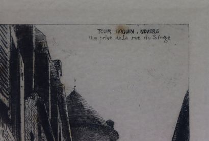 null Fernand CHALANDRE (1879-1924).

Nevers, tour Goguin prise de la rue du singe,...