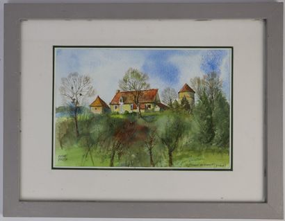 null Antoine PANEDA (1929).

La Ferme du Mont (Béard).

Aquarelle.

Signée en bas...