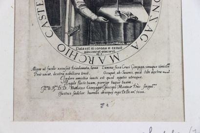 null Justus SADELER (1572?-1620?).

Saint-Louis de Gonzague.

Gravure sur bois, signée...