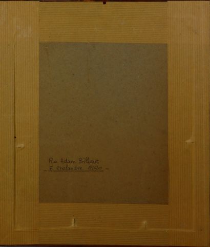 null Fernand CHALANDRE (1879-1924).

Rue Adam Billaut à Nevers.

Gravure en noir...