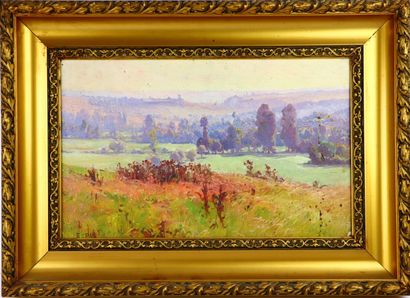 null Edouard PAIL (1851-1916).

Paysage nivernais.

Huile sur carton, signée en bas...