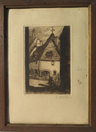 null Fernand CHALANDRE (1879-1924).

Nevers, la maison du sabotier, 1923.

Bois gravé.

Signé...