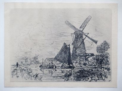 null Johan Barthold JONGKIND (1819-1891).

Soleil couchant, port d'Anvers. 1868....