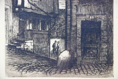 null Fernand CHALANDRE (1879-1924).

Rue Adam Billaut à Nevers.

Gravure en noir...