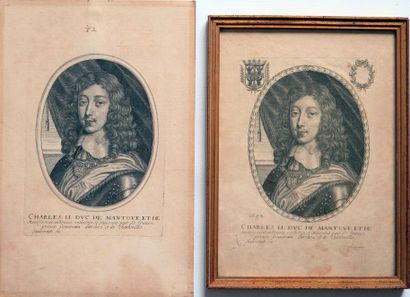 null Balthasar MONCORNET (1598-1668).

Charles II, Duc de Mantoue.

Deux gravures...