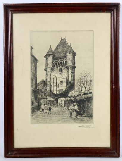 null Charles Jean FORGET (1886-1960).

Nevers, la porte du Croux.

Gravure signée...