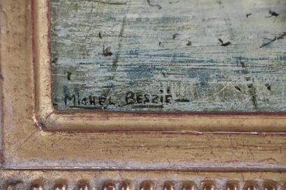 null Michel BESZIE (né en 1940).

Maison en nivernais.

Tempera sur panneau, signée...