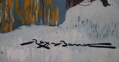 null REX BARRAT (1914-1974).

Paysage de neige à Mery sur Yonne.

Huile sur toile,...