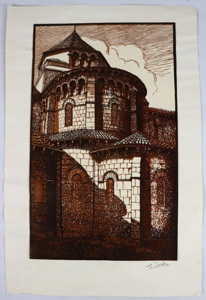 null Georges TARDY (1885-1980).

Nevers, l'église Saint Etienne vue de la chapelle...