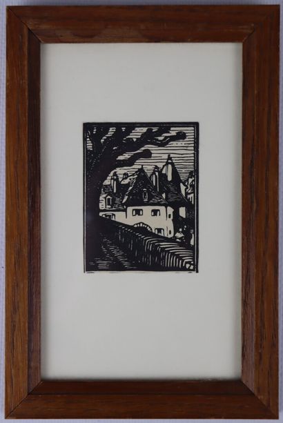 null Fernand CHALANDRE (1879-1924).

Nevers, le pont mal placé.

Gravure sur bois.

H_14.5...