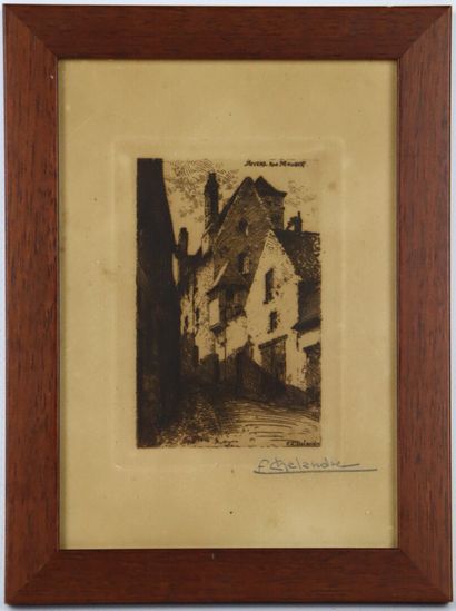 null Fernand CHALANDRE (1879-1924).

Nevers, la rue Maubert, 1907.

Eau-forte.

Titrée...