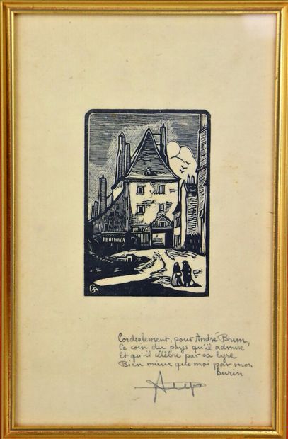null André CARROY (1910-1975).

La Charité sur Loire.

Gravure en noir, monogrammée...