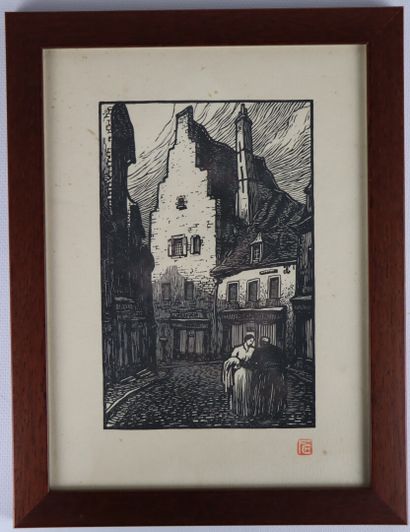 null Fernand CHALANDRE (1879-1924).

Nevers, la rue des récollets. 1923.

Gravure...