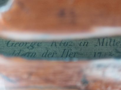null Violon allemand du XVIIIème siècle, attribué à George Kloz.

Il porte une étiquette...