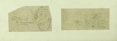 null Horace VERNET (1789-1863), attribué à.

La diligence et la chaise de poste....