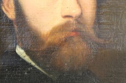 null Ecole française du XIXème siècle.

Portrait d'homme à la moustache.

Huile sur...