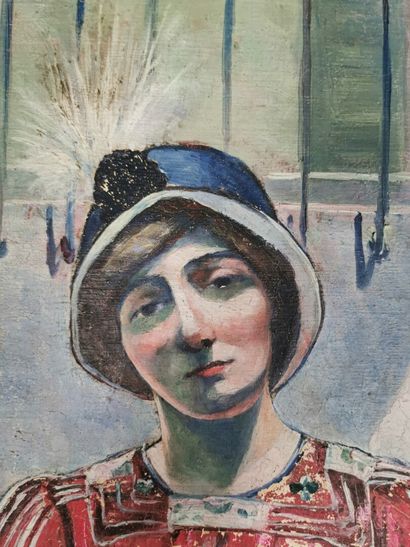 null 
Georgette AGUTTE (1867-1922).


La femme au chat.


Huile sur toile, signée...