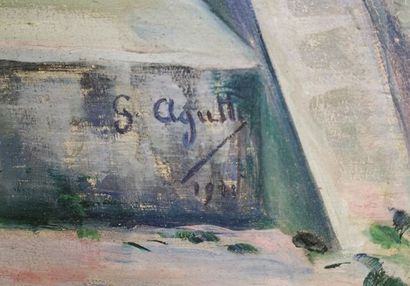 null 
Georgette AGUTTE (1867-1922).


La femme au chat.


Huile sur toile, signée...