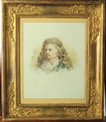 null Théodule RIBOT (1823-1891).

Portrait présumé de Saint Nicolas D'Attez.

Aquarelle...