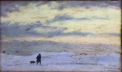 null Francis TATTEGRAIN (1852-1915). 

Paysages animés à l'automne et en hiver. 

Réunion...