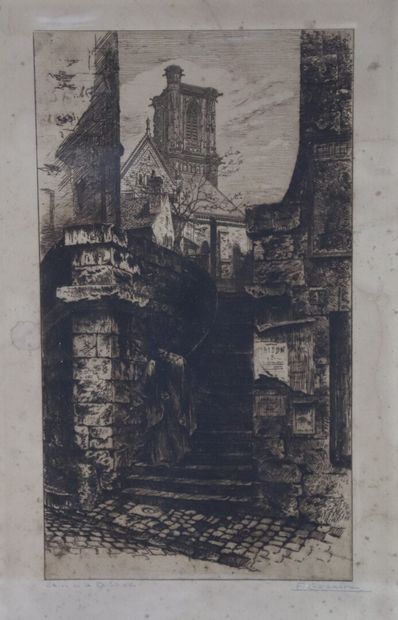 null Fernand CHALANDRE (1879-1924).

The staircase of the Oleyer mother in Nevers...
