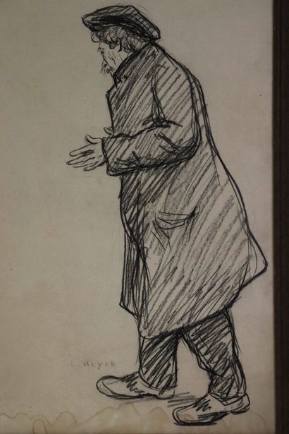 null Lionel ROYER (1852-1926).

Homme de profil.

Fusain sur papier, signé en bas...