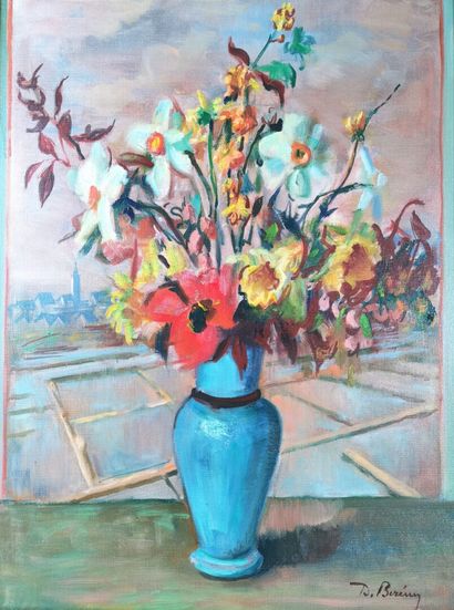 null Didier BERÉNY (1901-1993).

Bouquet de fleurs.

Huile sur toile, signée en bas...