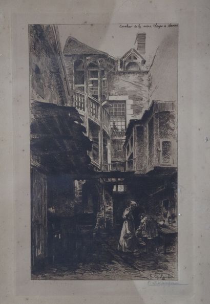 null Fernand CHALANDRE (1879-1924).

L'escalier de la mère Oleyer à Nevers et la...