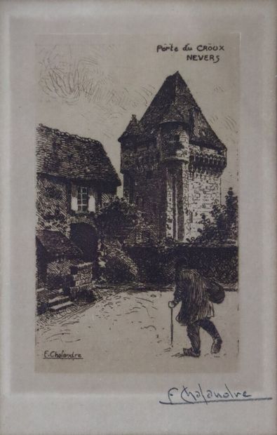 null Fernand CHALANDRE (1879-1924).

Nevers, la Porte du Croux (1907), la rue des...