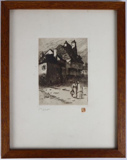 null Fernand CHALANDRE (1879-1924).

Nevers, rue Saint-Trohé, 2ème état, 1920.

Eau-forte.

Signée...