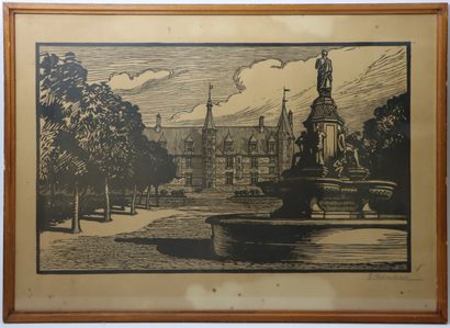 null Fernand CHALANDRE (1879-1924).

Nevers, Palais des Ducs et fontaine de la Place...