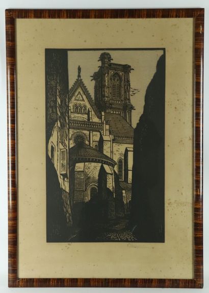 null Fernand CHALANDRE (1879-1924).

Nevers, rue des jacobins, abside de Saint Cyr.

Bois...