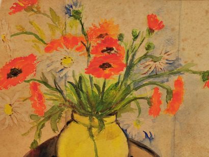 null Louise PEPERSACK (1889-1986);

Nature morte au bouquet de fleurs. 

Aquarelle...
