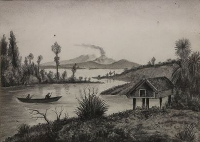 null Ecole française, 1900.

Nouvelle-Zélande.

Crayon sur papier, titré sur le montage.

H_24...