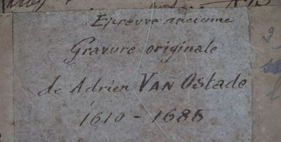 null Adrien VAN OSTADE (1610-1685).

Le buveur se soulageant. 

Gravure monogrammée...