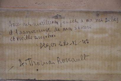 null André Thomas ROUAULT (1899-1949?)

Paysage aux maisons, temps d'orage.

Huile...