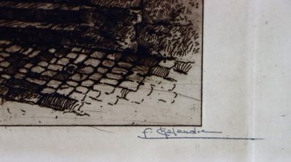 null Fernand CHALANDRE (1879-1924).

Nevers, l'escalier des jacobins, 1909.

Eau-forte.

Signée...