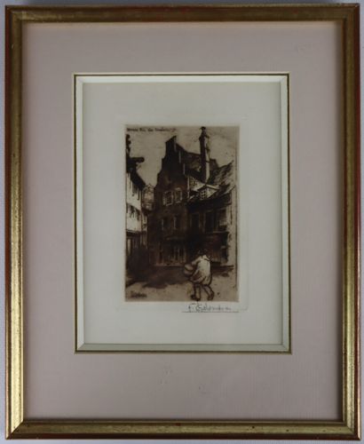 null Fernand CHALANDRE (1879-1924).

Nevers, rue des récollets, Hôtel de la Monnaie.

Etching.

Signed...