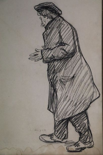 null Lionel ROYER (1852-1926).

Homme de profil.

Fusain sur papier, signé en bas...
